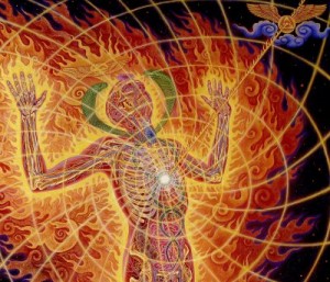 Universele hartsverbinding volgens Alex Grey (1987)